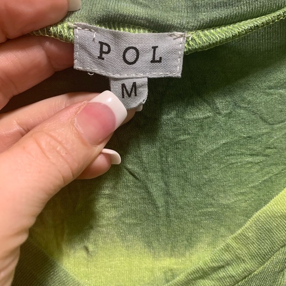 POL green tie dye long sleeve top - Picture 3 of 7